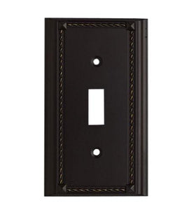 Elk Lighting 2501AGB, Aged Bronze, Switch, Single Gang Plate